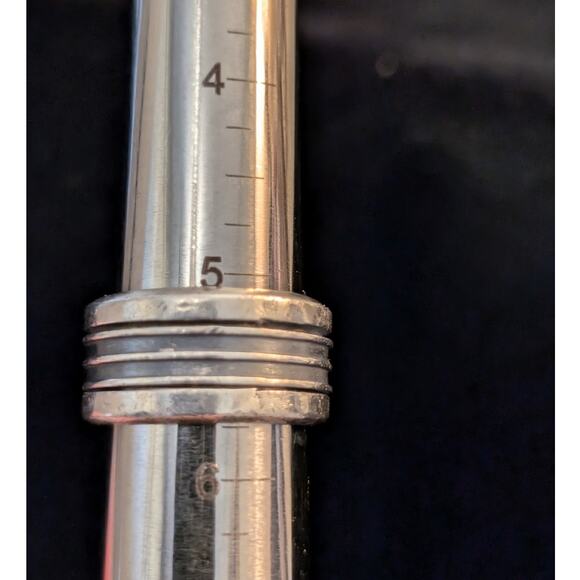 Vintage 925 Mexico Sterling Silver 3/8" Wide Banded Spinner Ring Size 5.25 - Picture 5 of 5